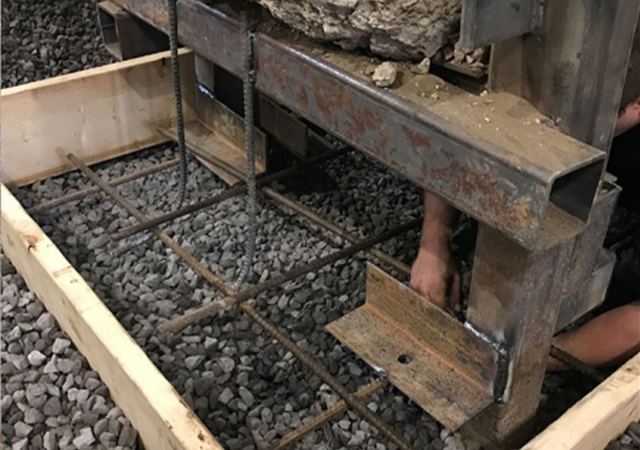 Soutien temporaire pour travaux en sous-oeuvre